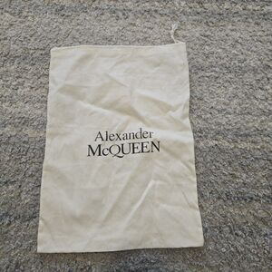 ALEXANDER McQUEEN White Drawstring LOGO Shoe Dust Bag 10x15